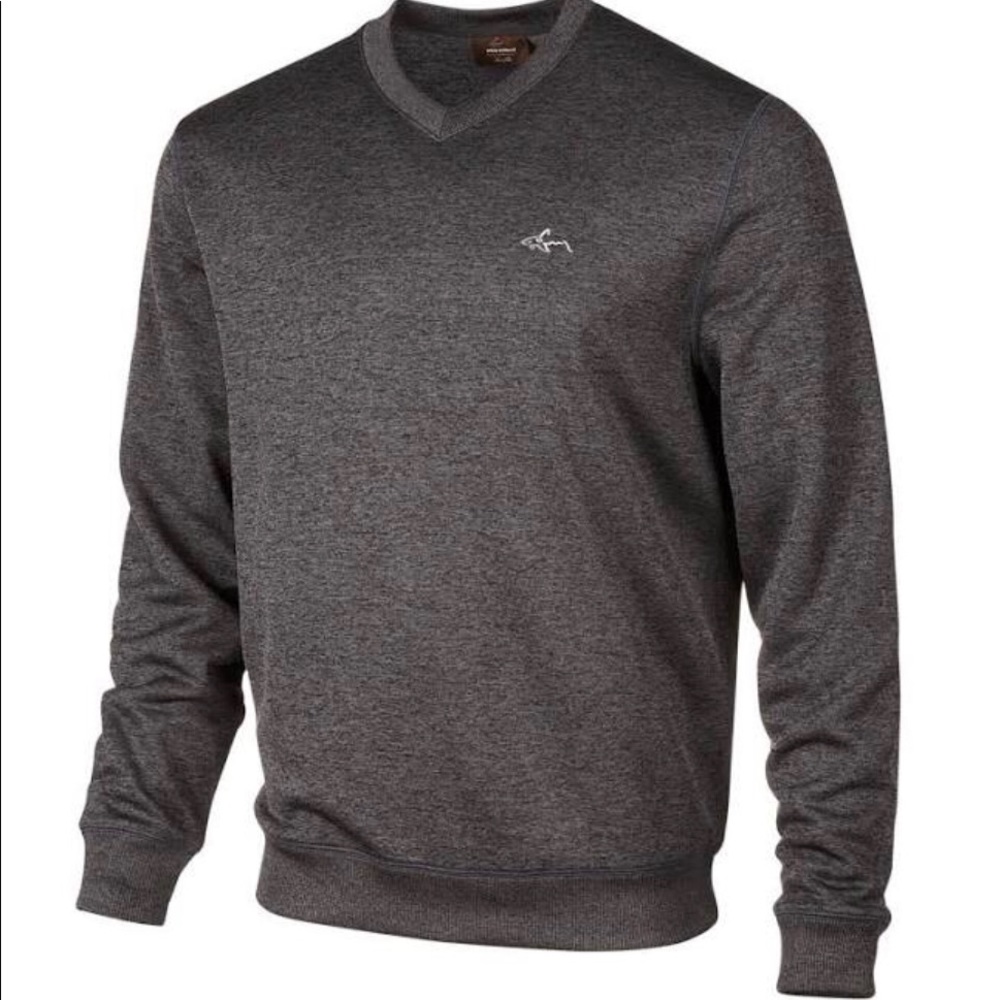 🍀☘️New Greg Norman Charcoal V Neck sweater